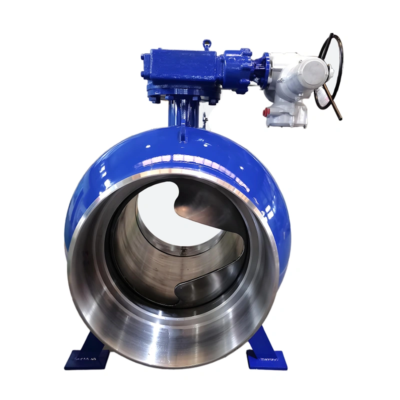 Electric Worm Gear Wcb Carbon Steel Regulating Control Fully Welded Ball Valve Pn25 Dn800 Dn1200