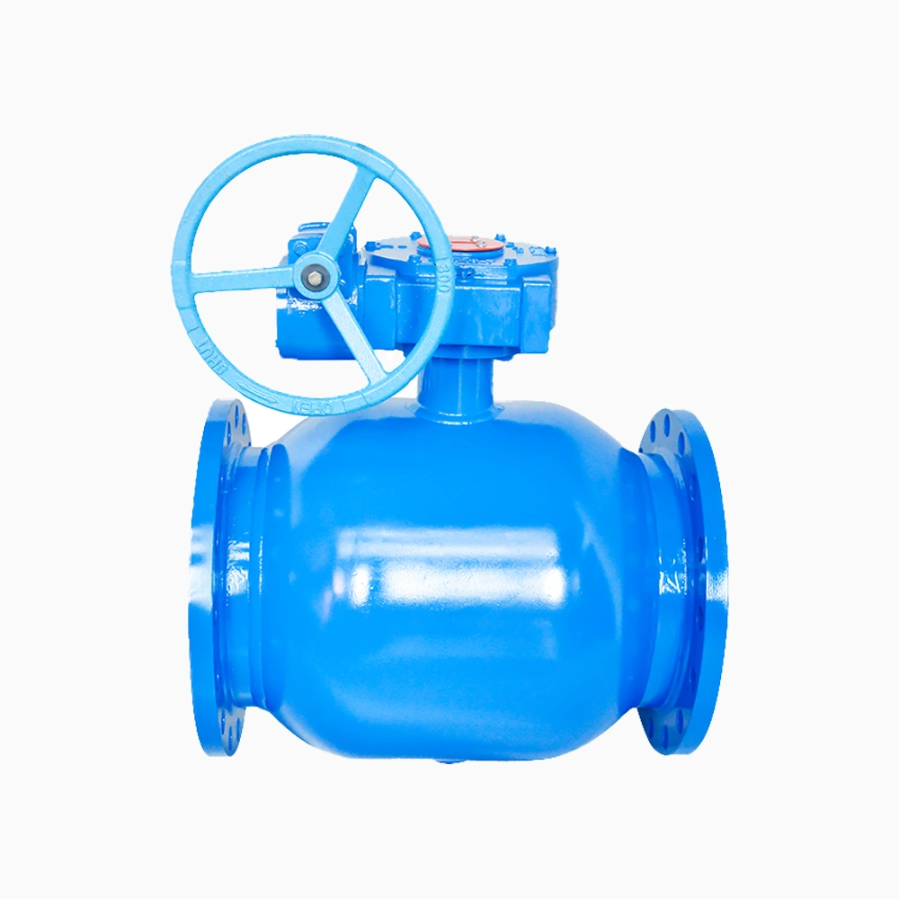 Gear Box DN300 PN25 RF Flange Fully Welded Ball Valve