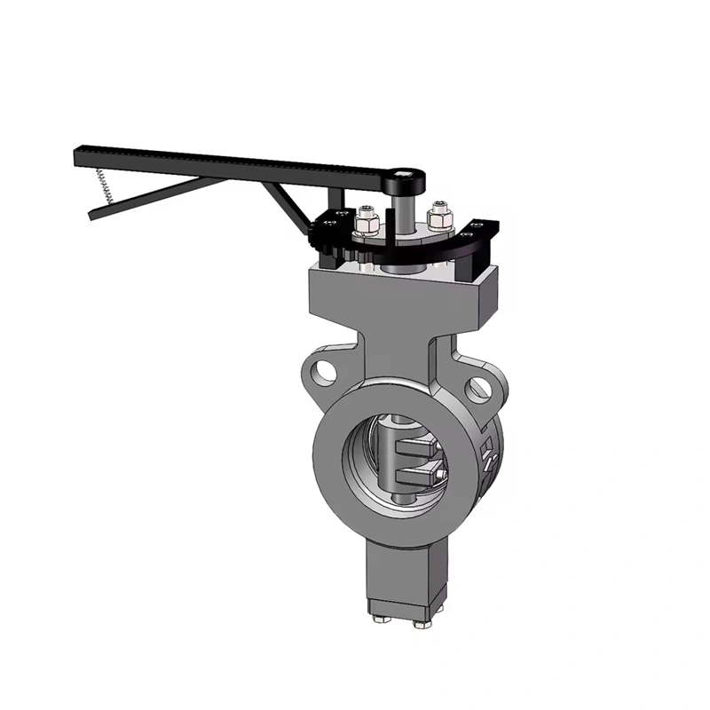 High Performance Butterfly Valve Wafer Double Eccentric Metal Seated WCB