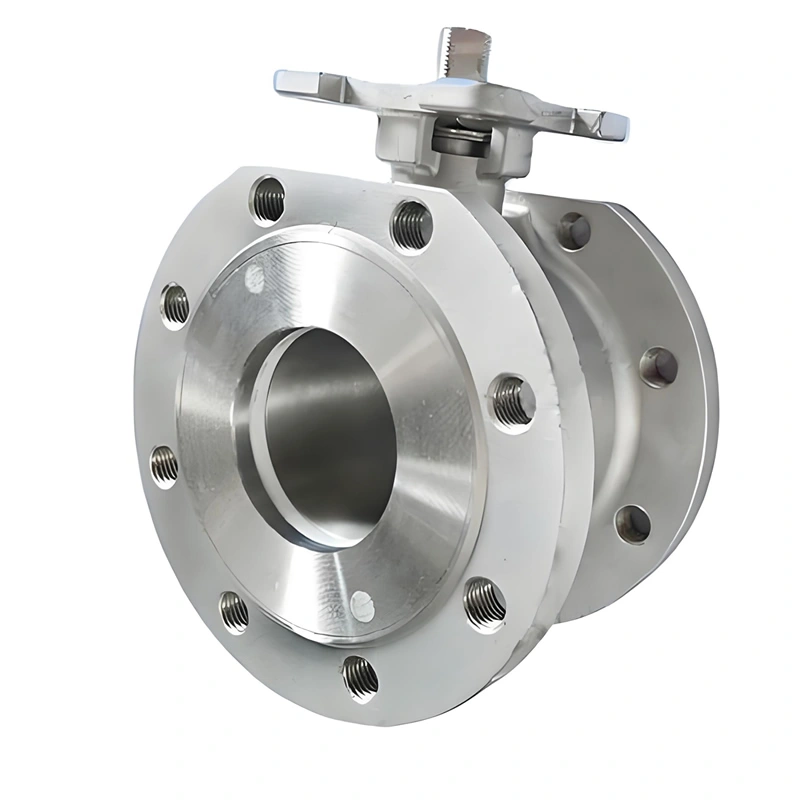 High Platform DN20 Thin Type Flanged 304SS Stainless Steel Water Gas Flanged Ball Valve V Type Ball Valve