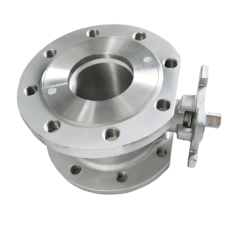 High Platform DN20 Thin Type Flanged 304SS Stainless Steel Water Gas Flanged Ball Valve V Type Ball Valve