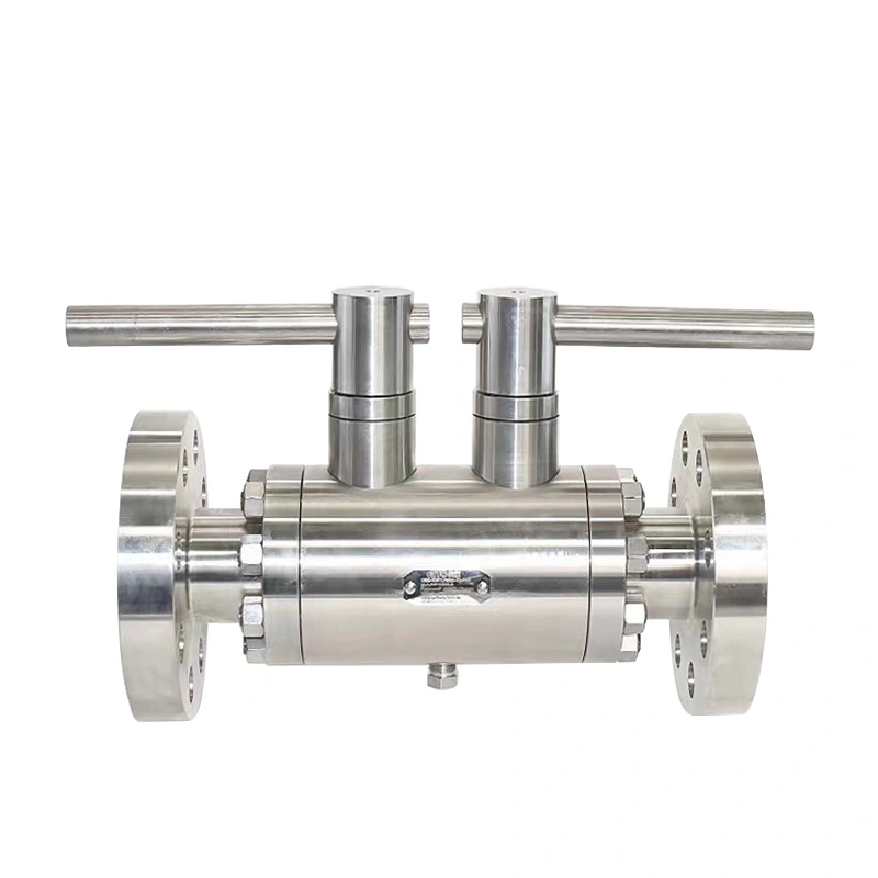 High Pressure Stainless Steel Flange Double Block and Bleed Ball Valve