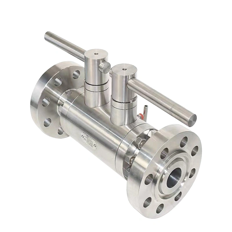High Pressure Stainless Steel Flange Double Block and Bleed Ball Valve