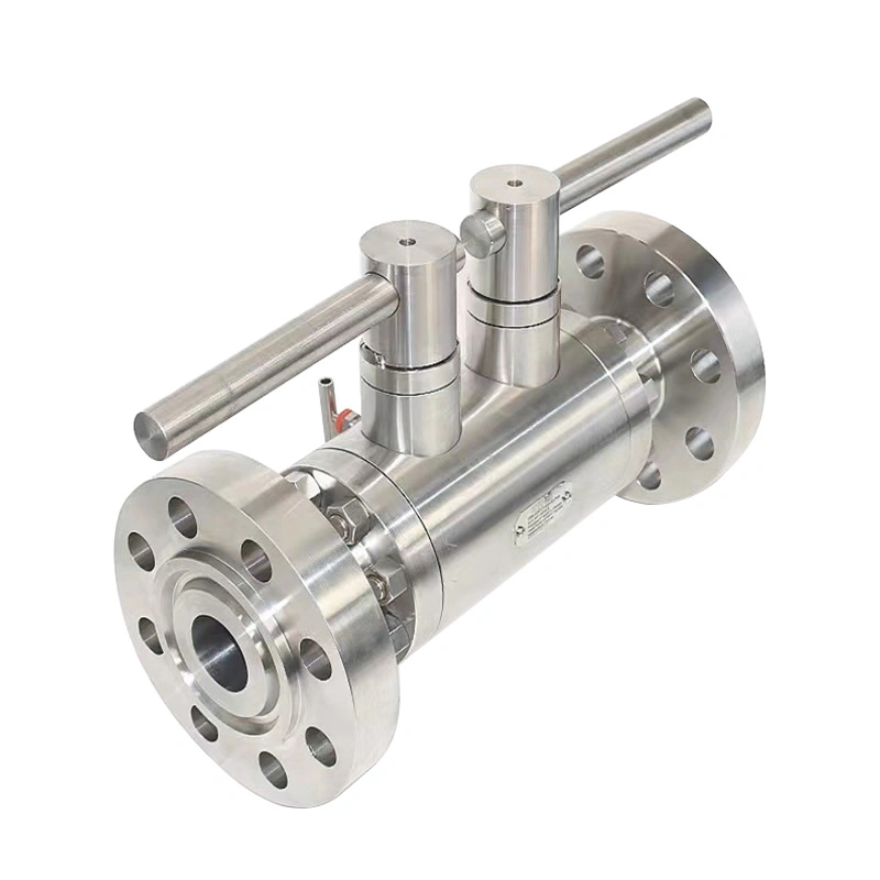 High Pressure Stainless Steel Flange Double Block and Bleed Ball Valve