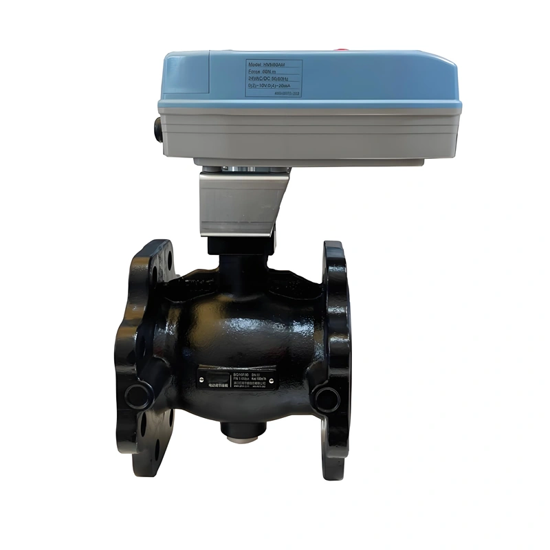 High Quality 220VAC On-Off Motorized Ball Valve HVAC Water Application V-Shape Valve Core 