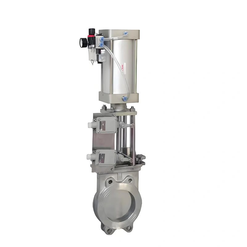 High Quality Flange Knife Gate Valve Pneumatic Stainless Steel Knife Gate Valve