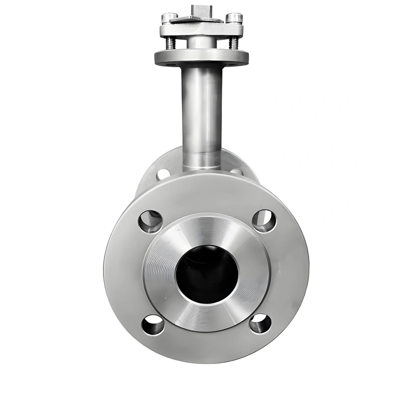 Manual 2 Piece Flange Stainless Steel Cryogenic Ball Valve Liquid Nitrogen Oxygen
