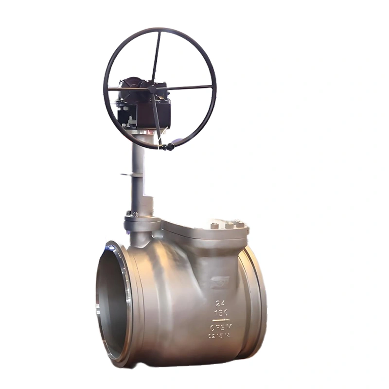 Manual turbine metal hard seal welding low temperature cryogenic butterfly valve