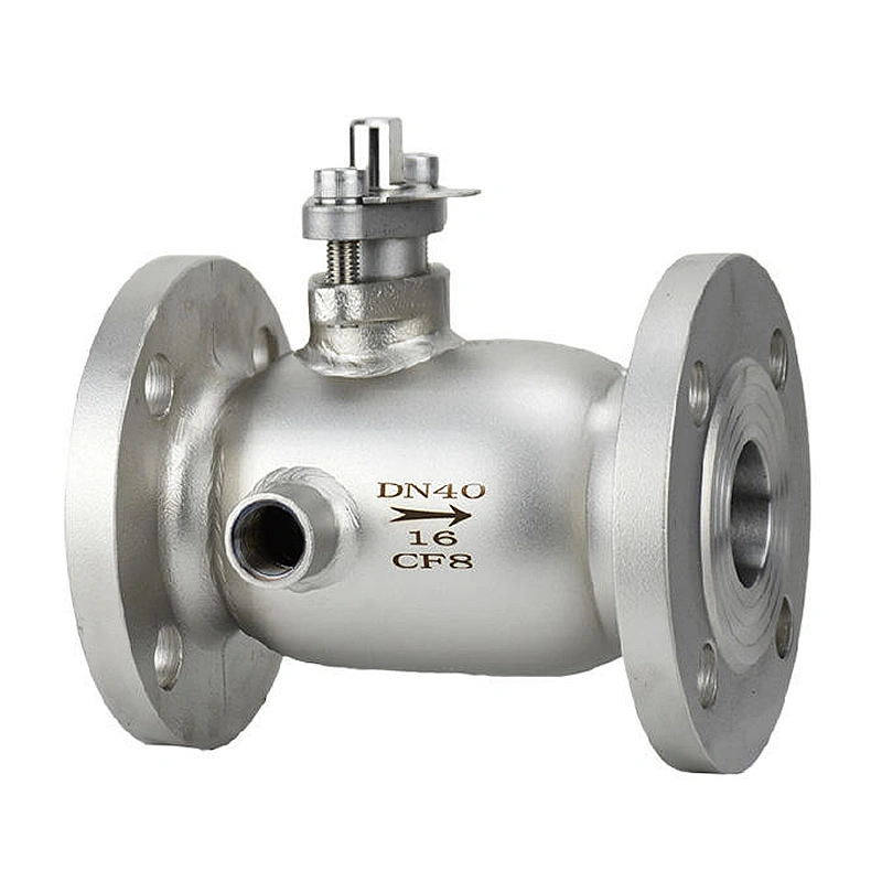 PN16 Thermal Insulation Jacketed Ball Valve Steam Stainless Steel Flange Ball Valve
