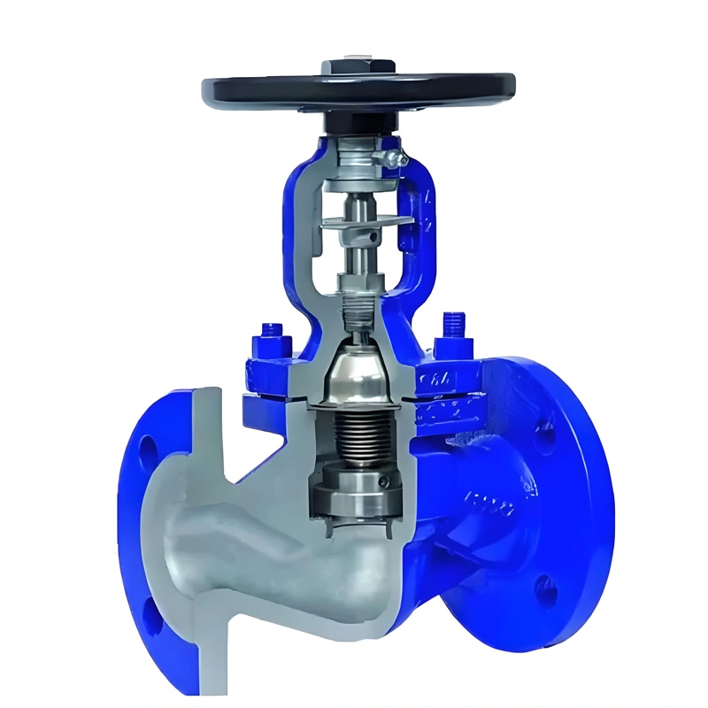 PN40 Wcb DIN 3356 Bellow Seal Bonnet Globe Valve