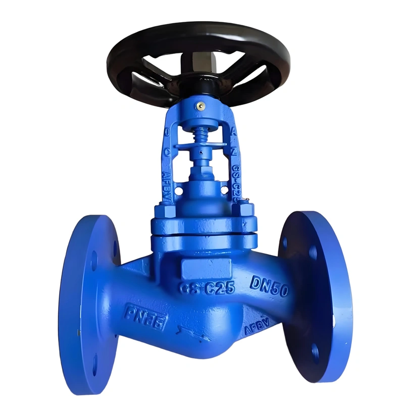 PN40 Wcb DIN 3356 Bellow Seal Bonnet Globe Valve