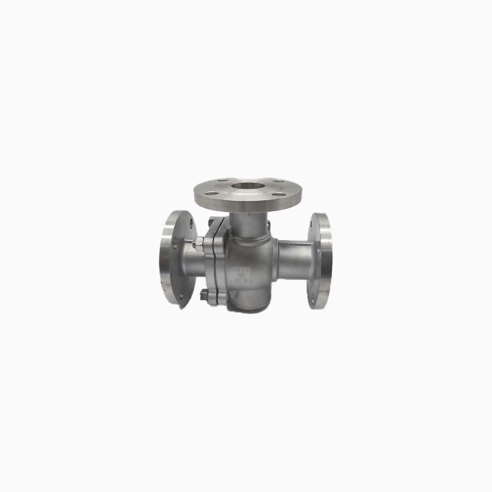 T-type 3-ways Cast Steel CF3 1” 150LB RF Flange Ball Valve