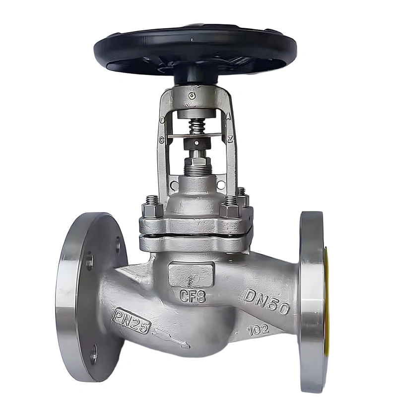 DN15~DN400 PN16~PN25 WCB Cast Steel Manual Bellow Seal Globe Valve