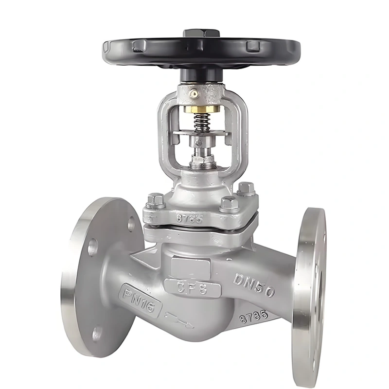 DN15~DN400 PN16~PN25 WCB Cast Steel Manual Bellow Seal Globe Valve
